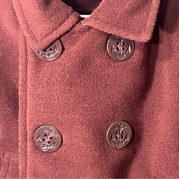 Good Lad unisex chocolate Pea Coat with Double-Breasted Design size 12 months - Picture 2 of 6